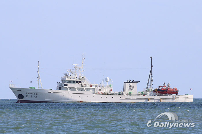 지난 9월 북한군에 의해 피격된 해양수산부 공무원 A씨가 타고 있던 무궁화10호. (사진=민진철 사진기자)