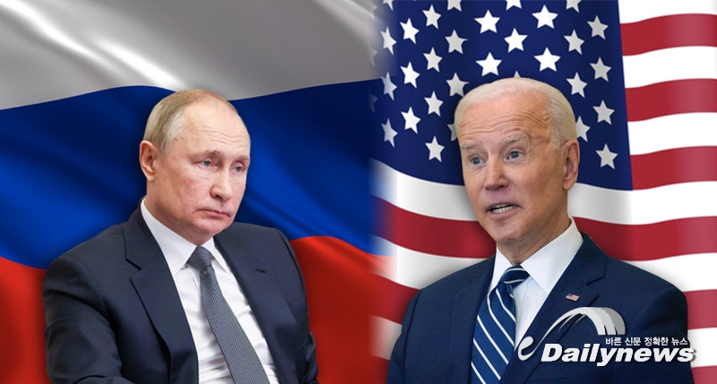 ▲ 블라디미르 푸틴 러시아 대통령(왼쪽)과 조 바이든 미국 대통령(사진=데일리뉴스 편집)
